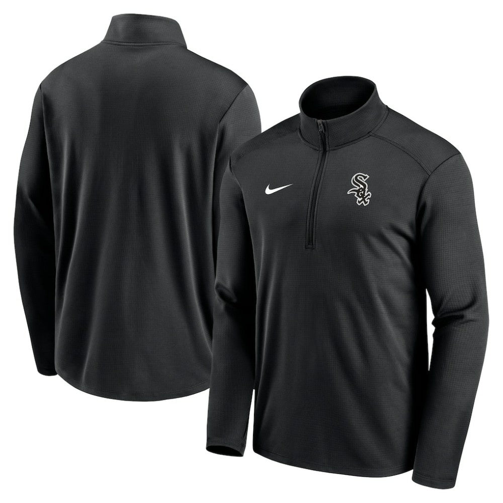 Chicago White Sox Agility Pacer Performance Half-Zip Top - Black | Nike