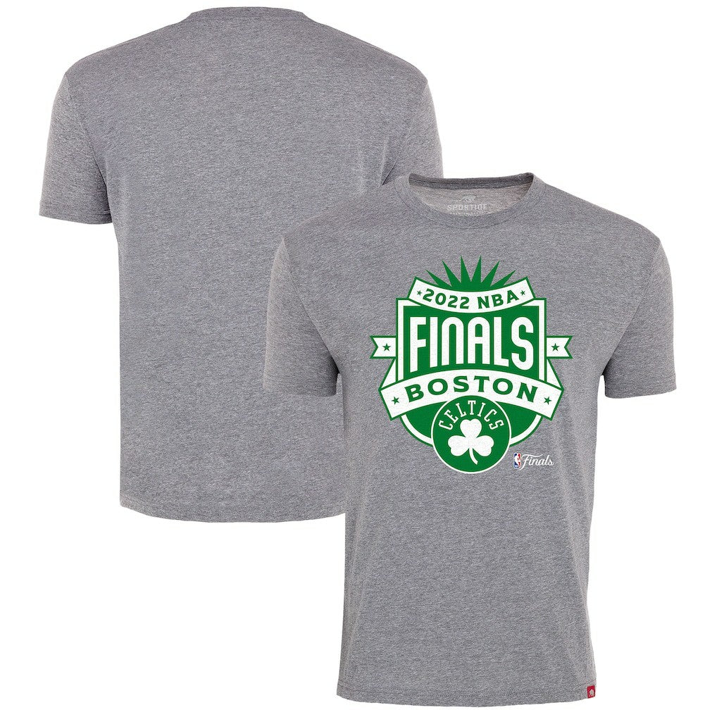 Boston Celtics Sportiqe 2022 NBA Finals Crest Comfy T-Shirt - Gray online