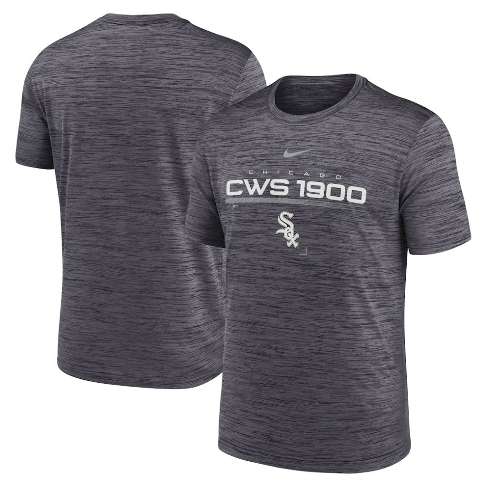 Chicago White Sox Wordmark Velocity Performance T-Shirt - Black | Nike