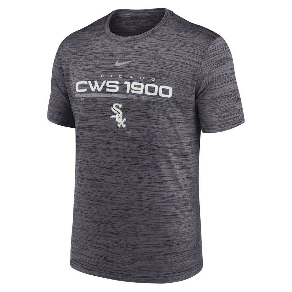 Chicago White Sox Wordmark Velocity Performance T-Shirt - Black | Nike