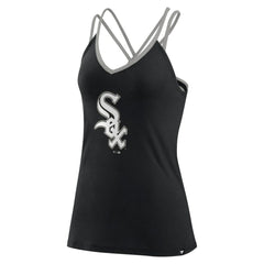 Chicago White Sox Women's Barrel It Up Cross Back V-Neck Tank Top - Black
