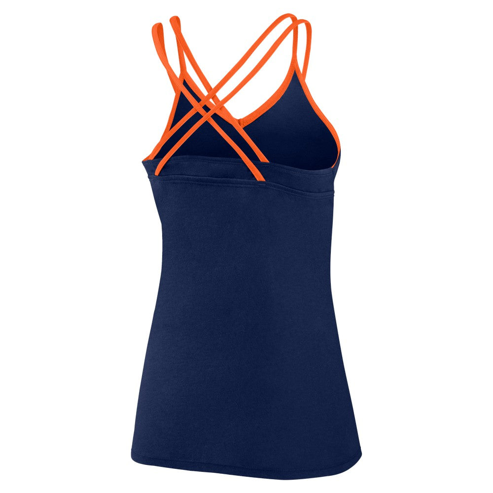 Houston Astros Women's Barrel It Up Cross Back V-Neck Tank Top - Navy