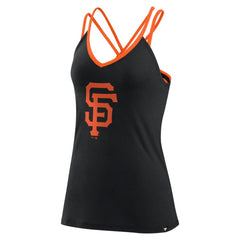 San Francisco Giants Women's Barrel It Up Cross Back V-Neck Tank Top - Black