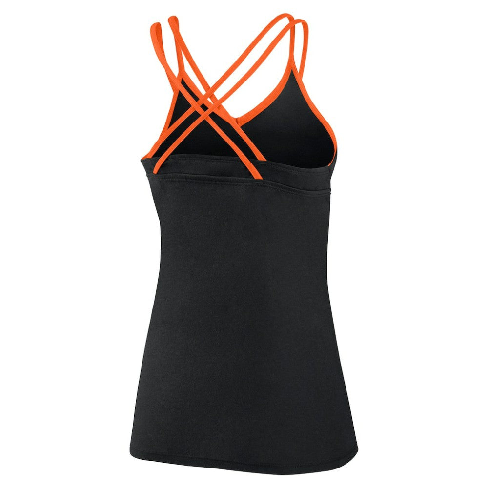 San Francisco Giants Women's Barrel It Up Cross Back V-Neck Tank Top - Black