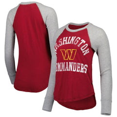 NFL Washington Commanders Touch Women's Waffle Raglan Lightweight Long Sleeve T-Shirt