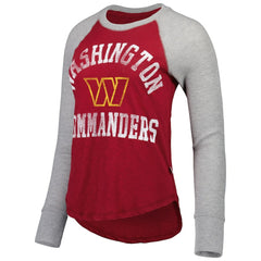 NFL Washington Commanders Touch Women's Waffle Raglan Lightweight Long Sleeve T-Shirt