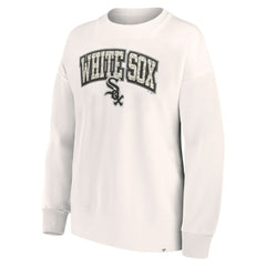 Chicago White Sox Women's Leopard Pullover Sweatshirt - Cream