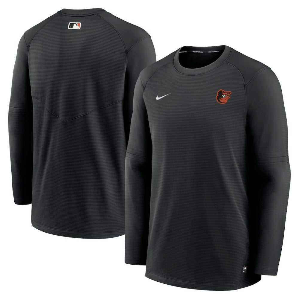 Baltimore Orioles Authentic Collection Logo Performance Long Sleeve T-Shirt - Black | Nike
