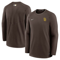 San Diego Padres Authentic Collection Logo Performance Long Sleeve T-Shirt - Brown | Nike