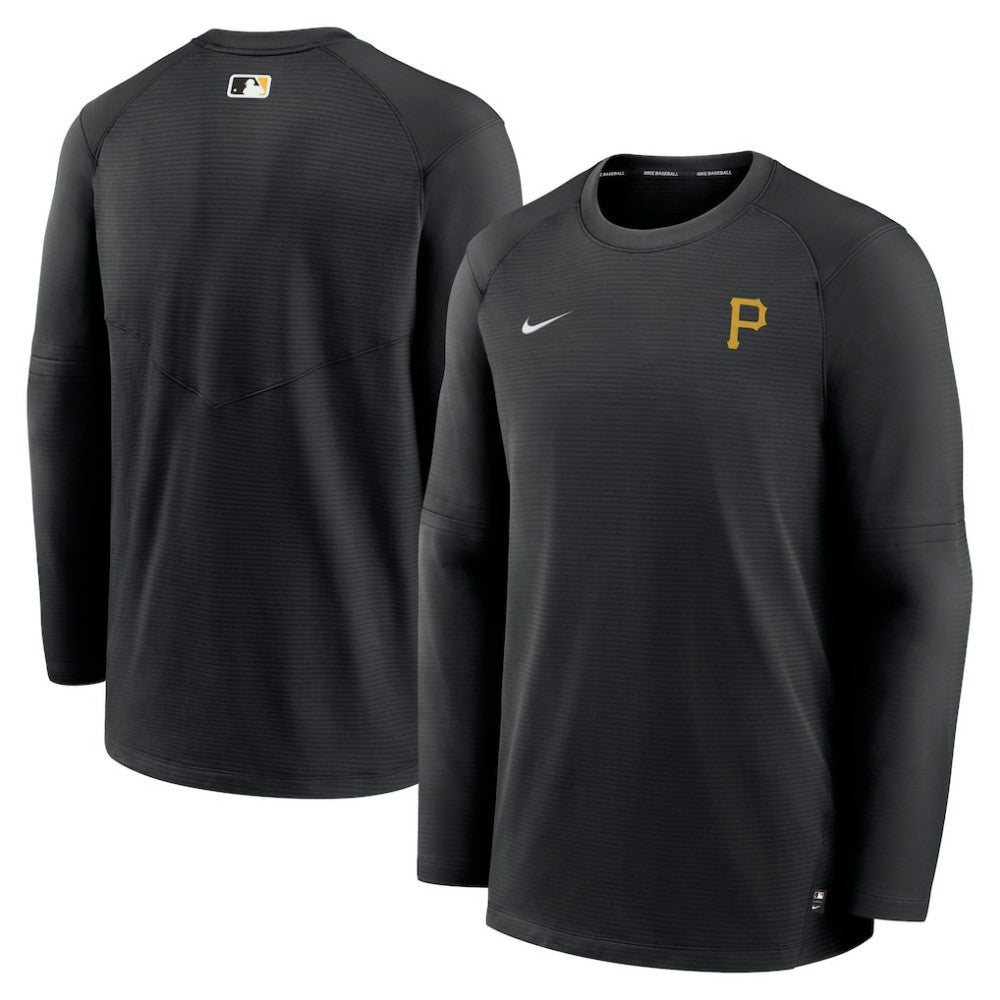 Pittsburgh Pirates Authentic Collection Logo Performance Long Sleeve T-Shirt - Black | Nike