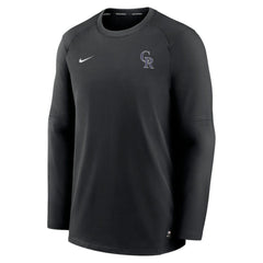 Colorado Rockies Authentic Collection Logo Performance Long Sleeve T-Shirt - Black | Nike