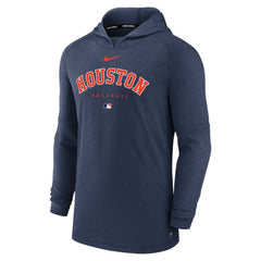 Houston Astros Authentic Collection Lightweight Dri-FIT Hooded Pullover - Heather Navy | Nike