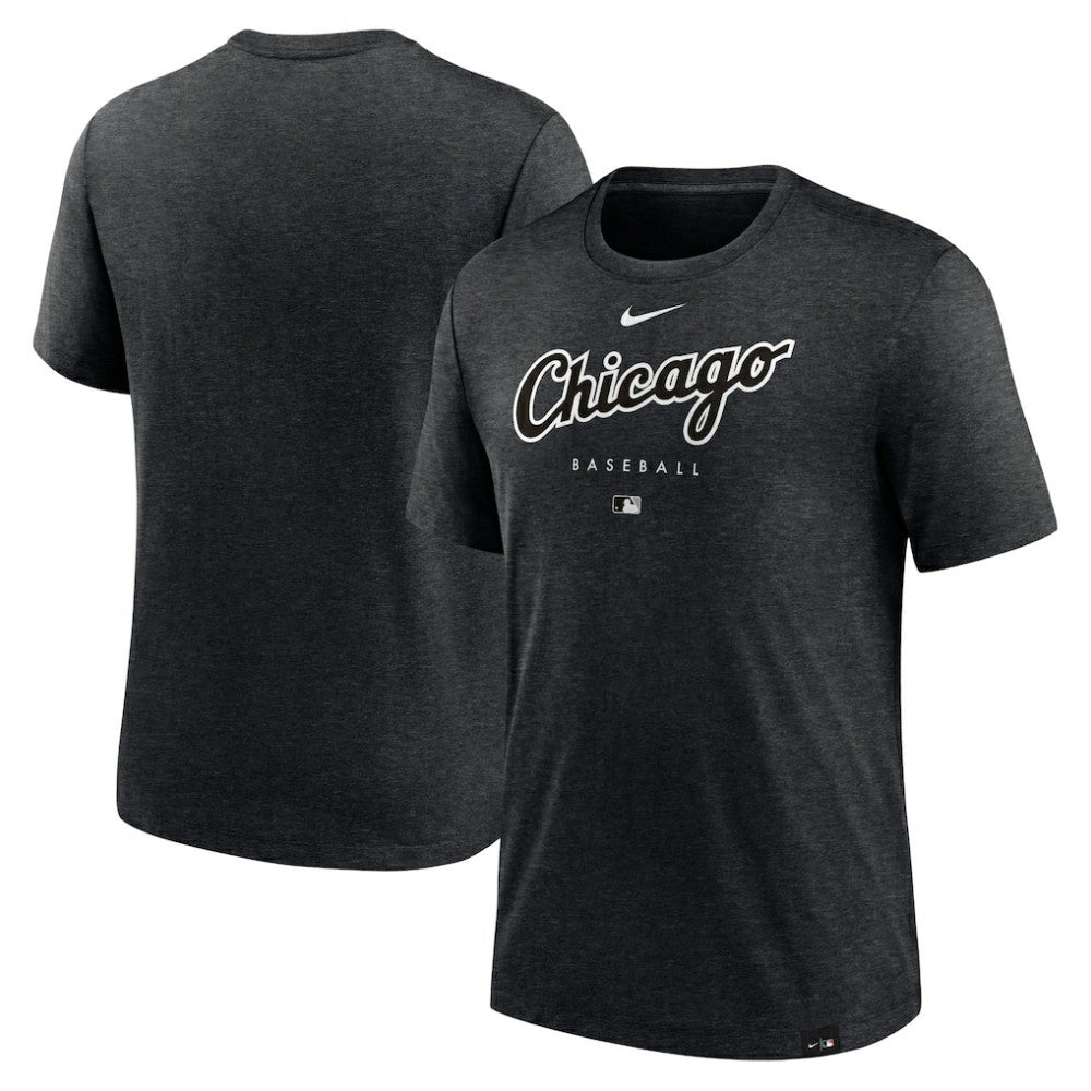 Chicago White Sox Authentic Collection Early Work Tri-Blend Performance T-Shirt - Heather Black | Nike
