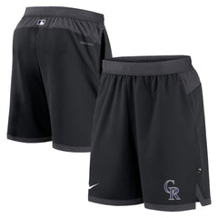 Colorado Rockies Authentic Collection Flex Vent Performance Shorts - Black | Nike