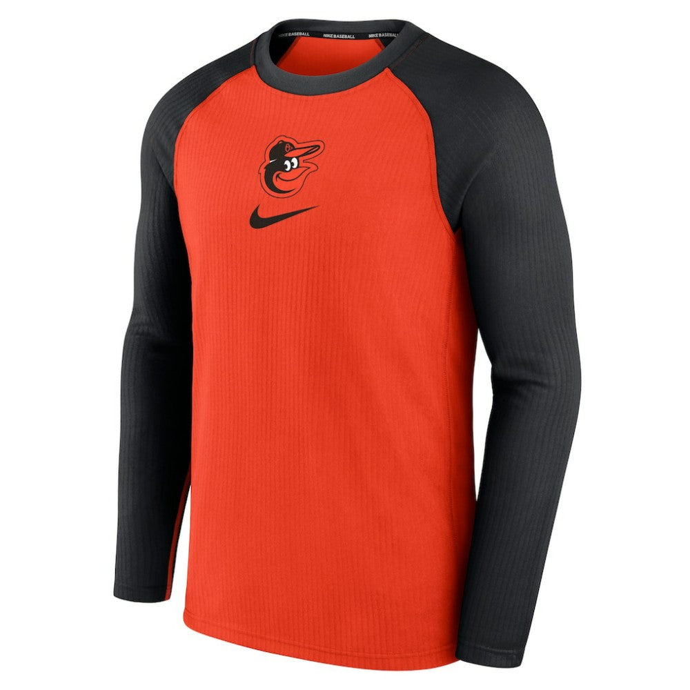 Baltimore Orioles Authentic Collection Game Raglan Performance Long Sleeve T-Shirt - Orange | Nike
