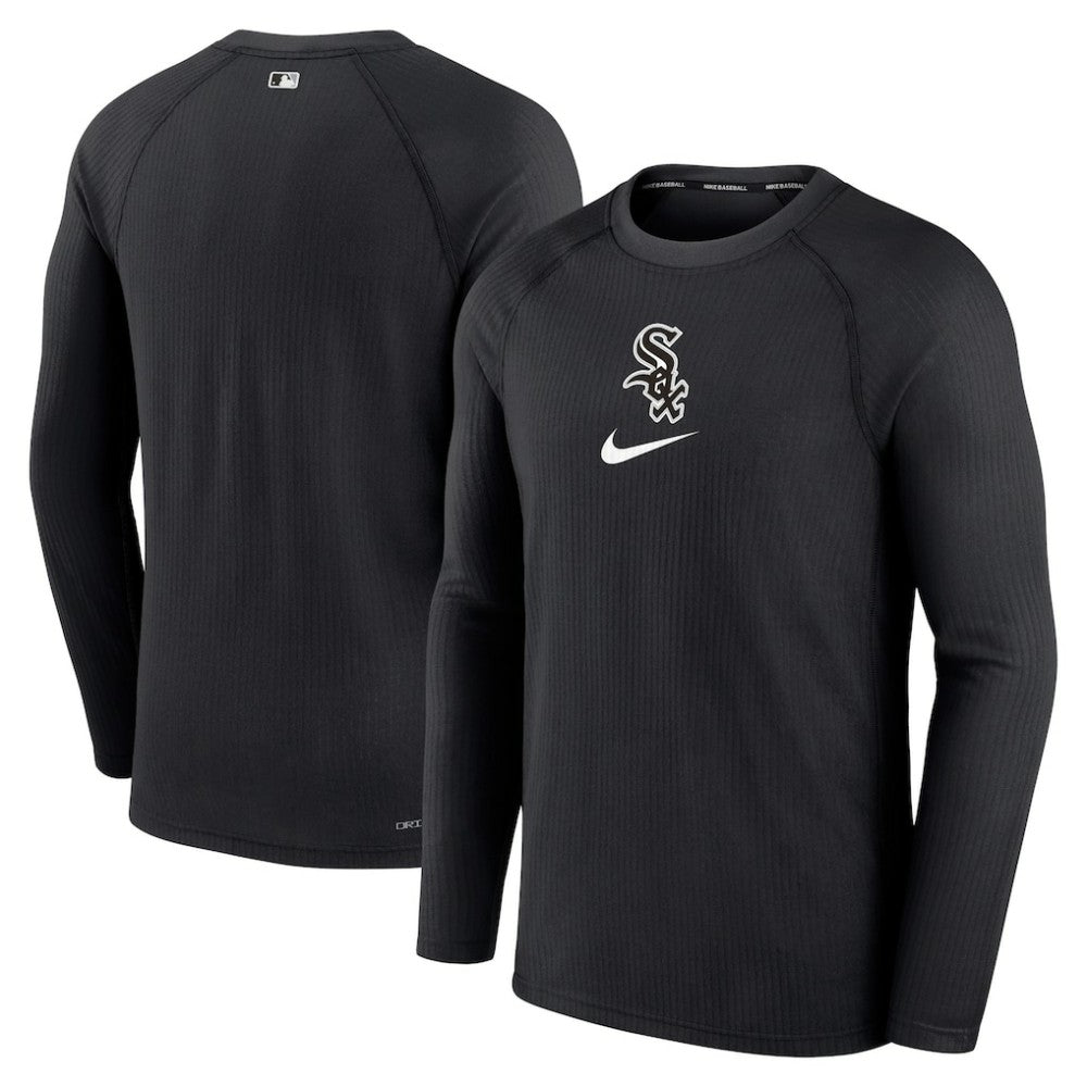 Chicago White Sox Authentic Collection Game Raglan Performance Long Sleeve T-Shirt - Black | Nike