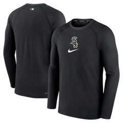 Chicago White Sox Authentic Collection Game Raglan Performance Long Sleeve T-Shirt - Black | Nike