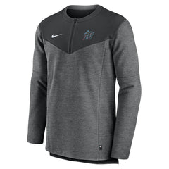Miami Marlins Authentic Collection Game Time Performance Half-Zip Top - Black | Nike