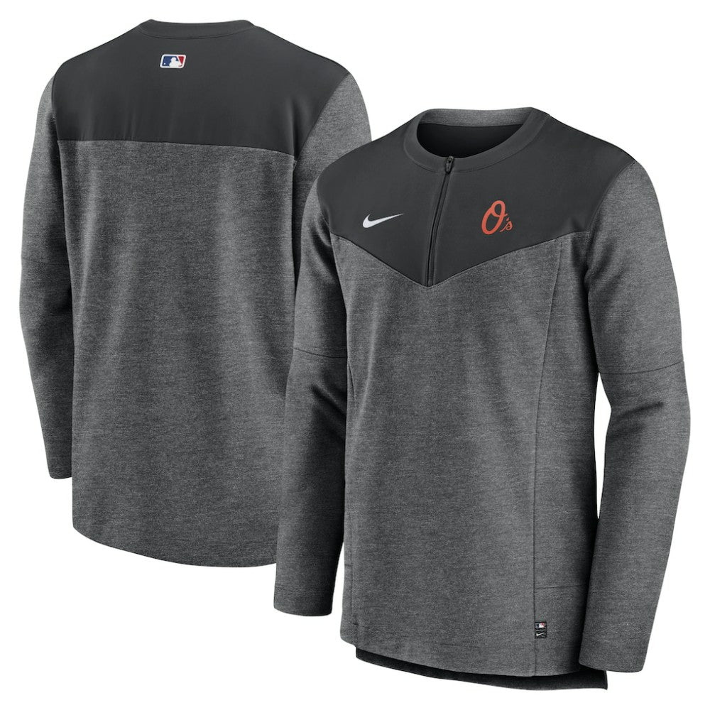 Baltimore Orioles Authentic Collection Game Time Performance Half-Zip Top - Black | Nike