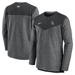 Colorado Rockies Authentic Collection Game Time Performance Half-Zip Top - Black | Nike