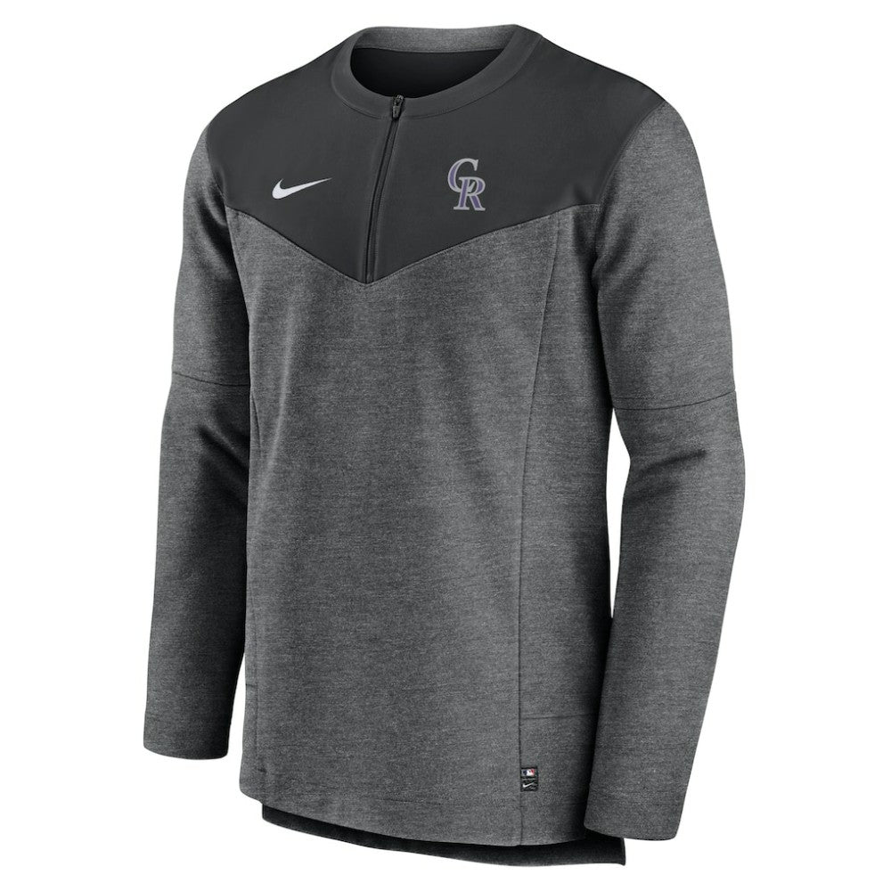 Colorado Rockies Authentic Collection Game Time Performance Half-Zip Top - Black | Nike