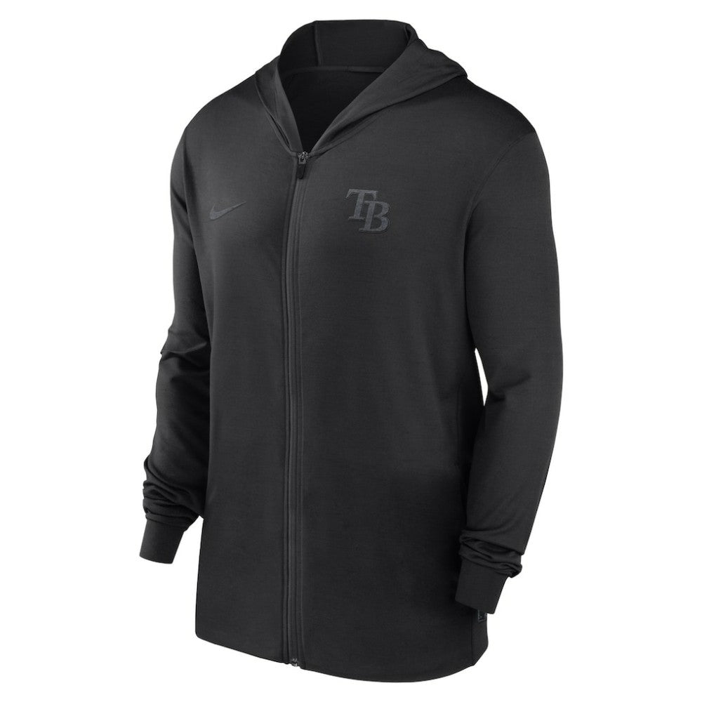 Tampa Bay Rays Authentic Collection Travel Performance Lightweight Full-Zip Hoodie - Black | Nike