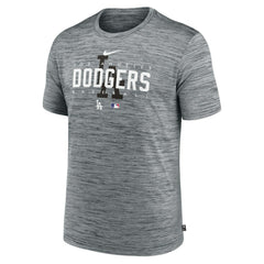 Los Angeles Dodgers Authentic Collection Velocity Performance Practice T-Shirt - Heather Gray | Nike