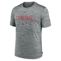 St. Louis Cardinals Authentic Collection Velocity Performance Practice T-Shirt - Heather Gray | Nike