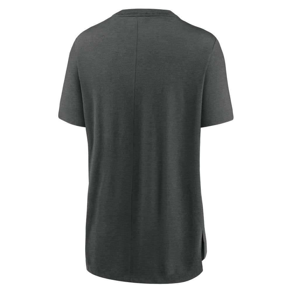 Milwaukee Brewers Women's Authentic Collection Early Work Tri-Blend T-Shirt - Heather Charcoal | Nike