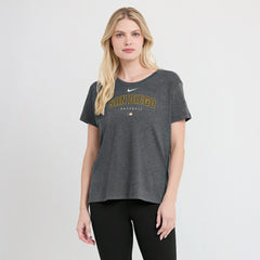 San Diego Padres Women's Authentic Collection Early Work Tri-Blend T-Shirt - Heather Charcoal | Nike