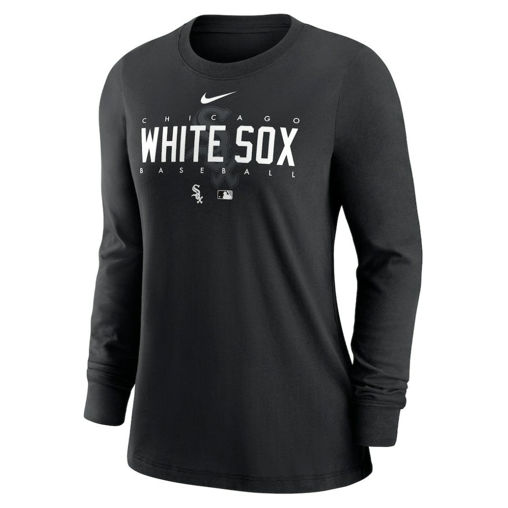 Chicago White Sox Women's Authentic Collection Legend Performance Long Sleeve T-Shirt - Black | Nike