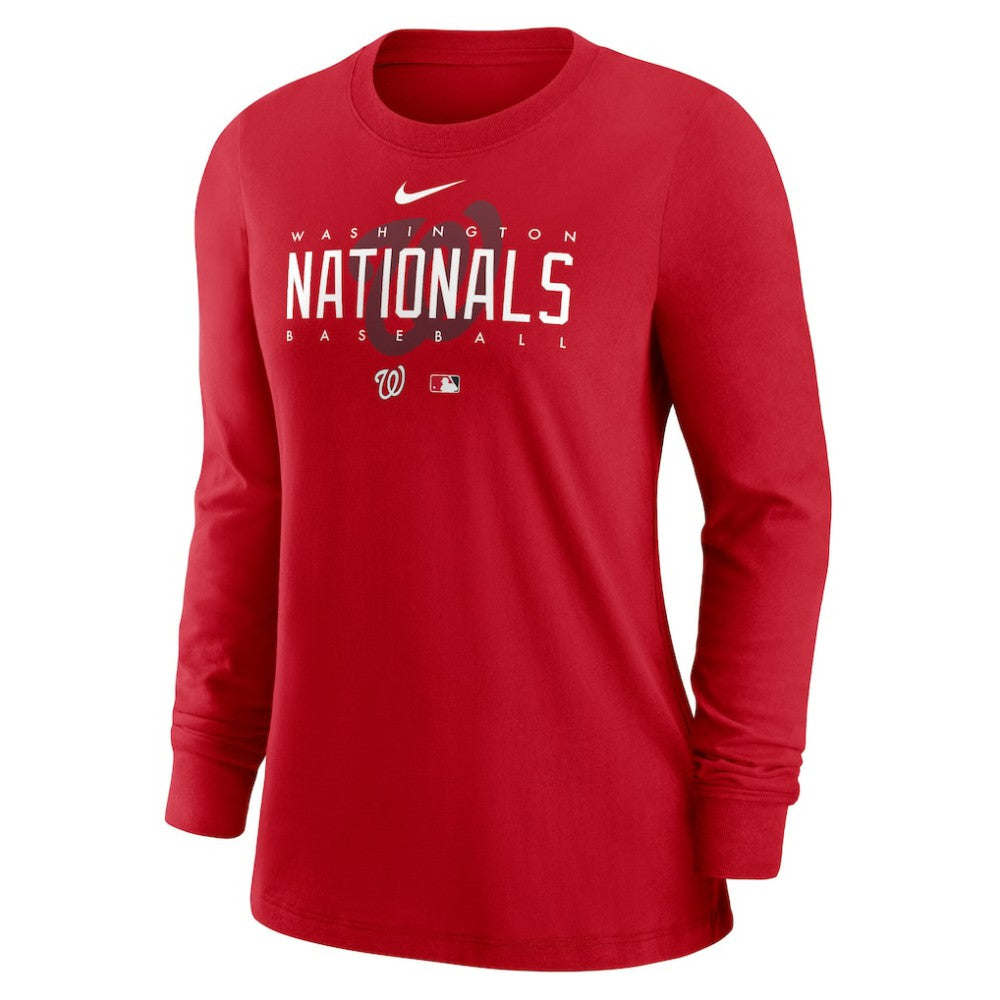 Washington Nationals Women's Authentic Collection Legend Performance Long Sleeve T-Shirt - Red | Nike