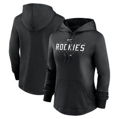 Colorado Rockies Women's Authentic Collection Pregame Performance Pullover Hoodie - Black | Nike