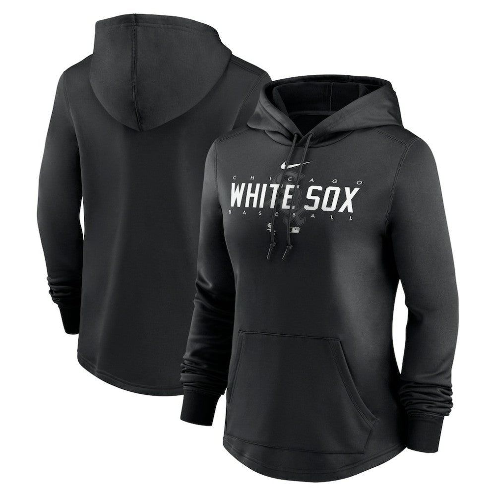 Chicago White Sox Women's Authentic Collection Pregame Performance Pullover Hoodie - Black | Nike