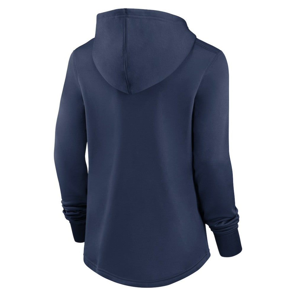 Milwaukee Brewers Women's Authentic Collection Pregame Performance Pullover Hoodie - Navy | Nike