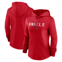 Los Angeles Angels Women's Authentic Collection Pregame Performance Pullover Hoodie - Red | Nike