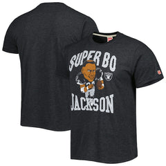 NFL Las Vegas Raiders Bo Jackson  Homage Unisex Unisex Caricature Retired Player Tri-Blend T-Shirt
