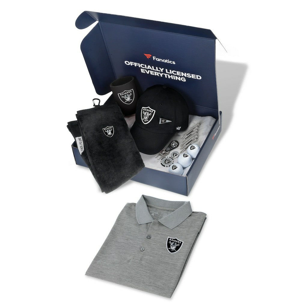 NFL Las Vegas Raiders WinCraft Pack Golf Themed Gift Box