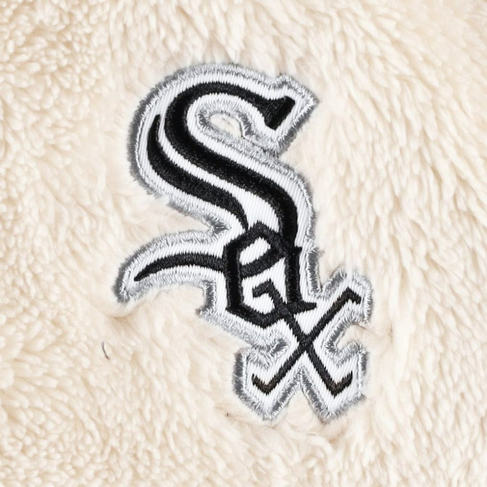 Chicago White Sox G-III 4Her by Carl Banks Women's Shuffle It Raglan Full-Zip Hoodie - Oatmeal/Black