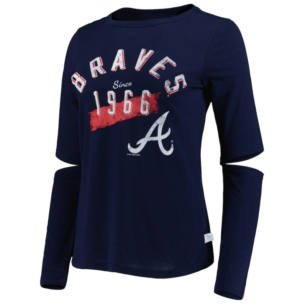 Atlanta Braves Touch Women's Formation Long Sleeve T-Shirt - Navy