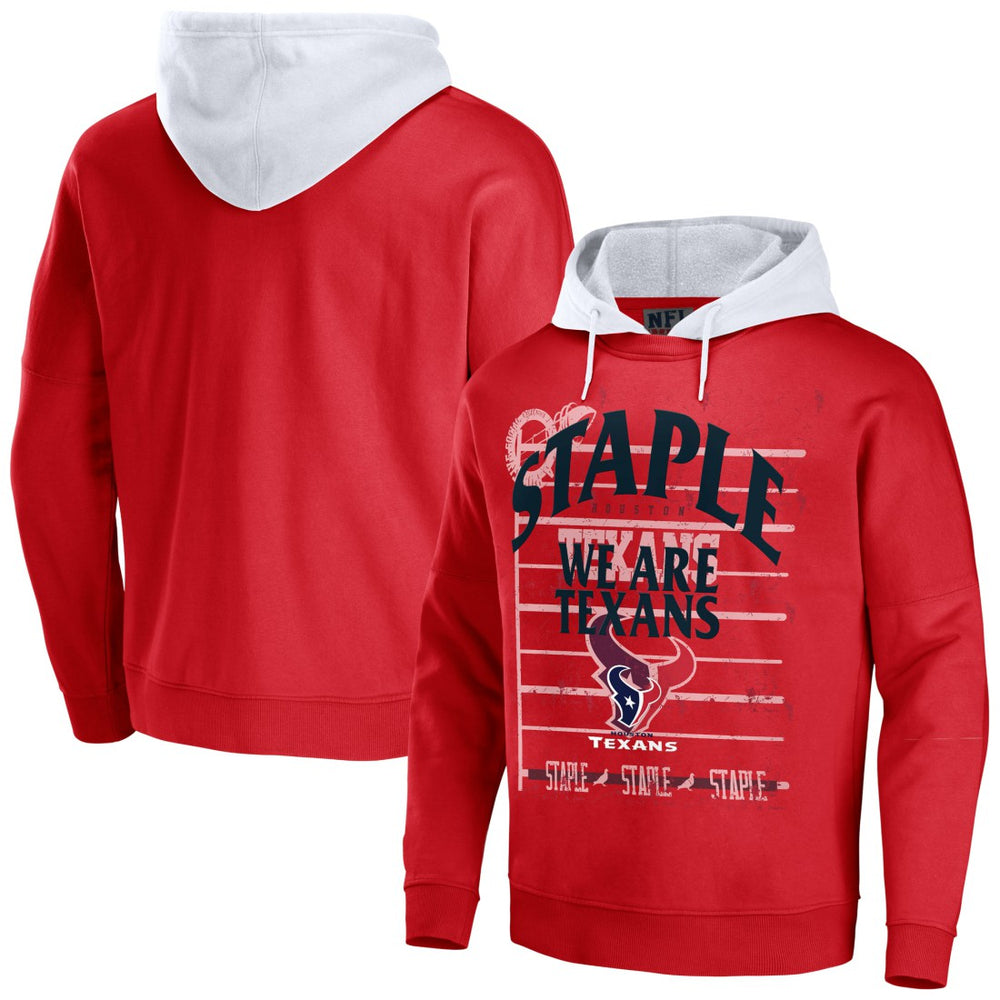 NFL Houston Texans NFL x Staple Throwback Vintage Wash Pullover Hoodie