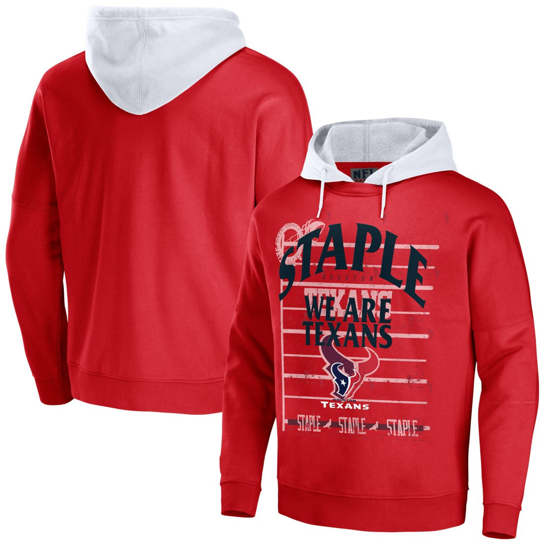 NFL Houston Texans NFL x Staple Throwback Vintage Wash Pullover Hoodie