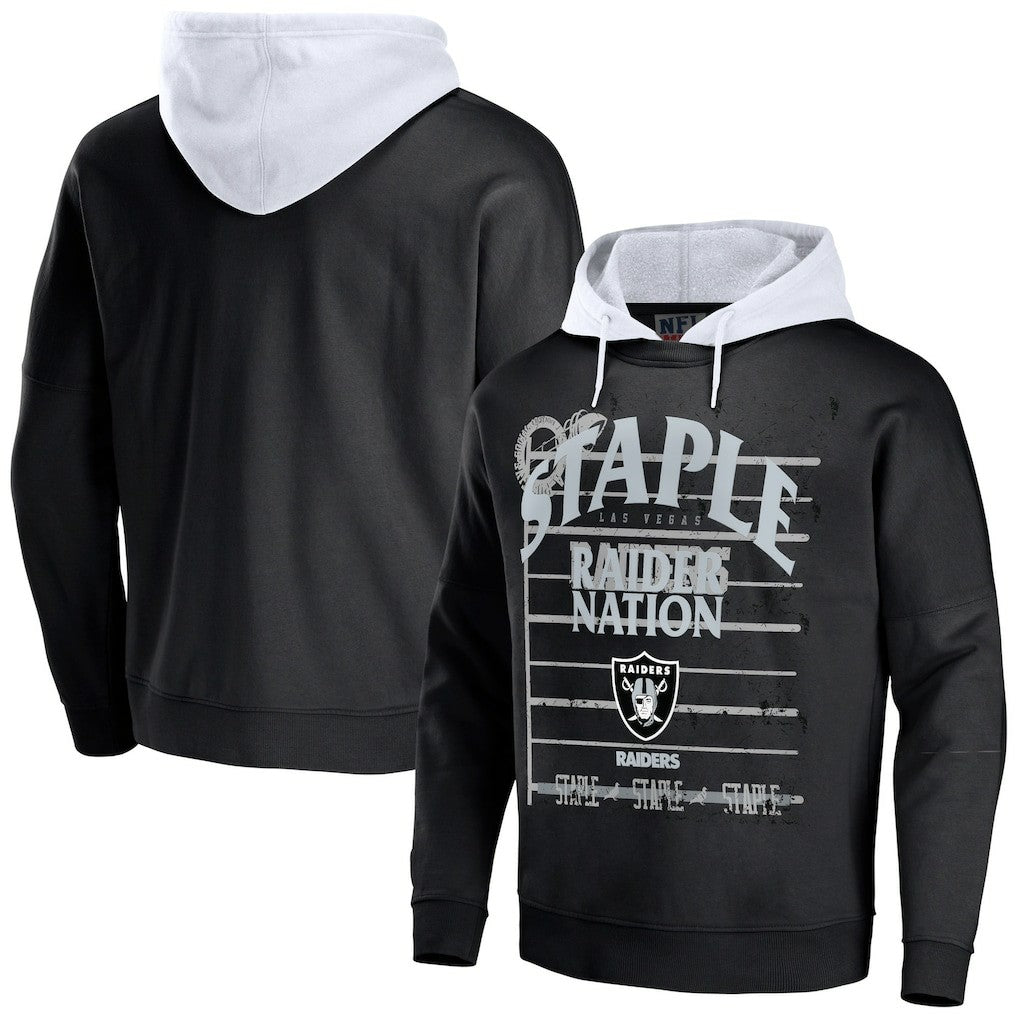 NFL Las Vegas Raiders NFL x Staple Throwback Vintage Wash Pullover Hoodie