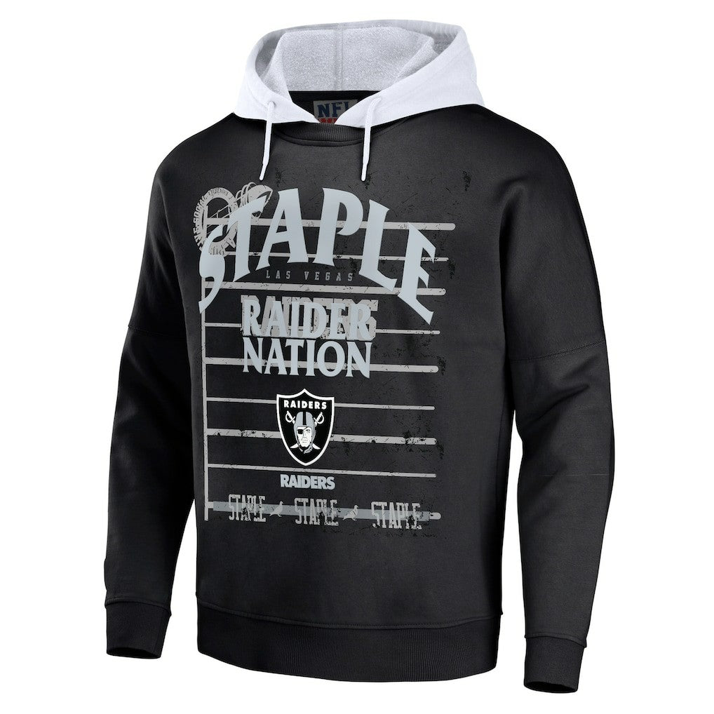 NFL Las Vegas Raiders NFL x Staple Throwback Vintage Wash Pullover Hoodie