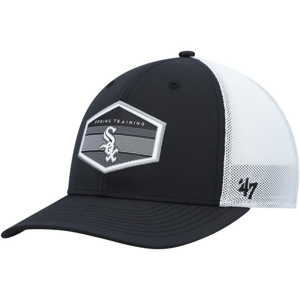 Chicago White Sox Spring Training Burgess Trucker Adjustable Hat - Black/White | 47 brand