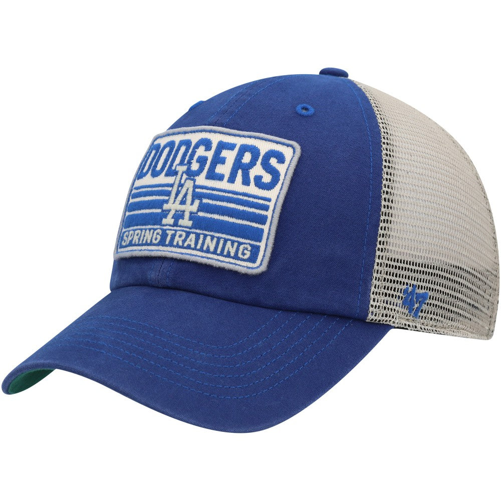 Los Angeles Dodgers Four Stroke Clean Up Trucker Snapback Hat - Royal/Tan | 47 brand