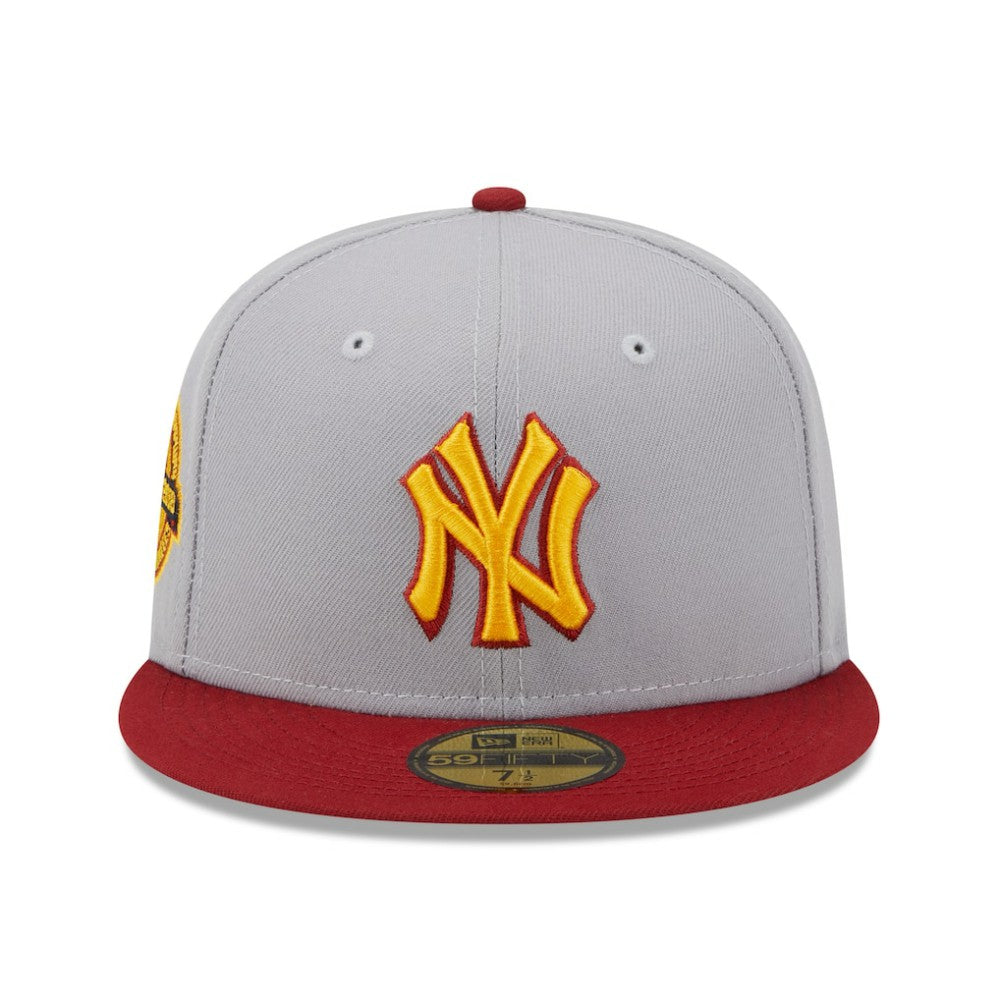New York Yankees World Series Champions Navy Undervisor 59FIFTY Fitted Hat - Gray/Red | New Era