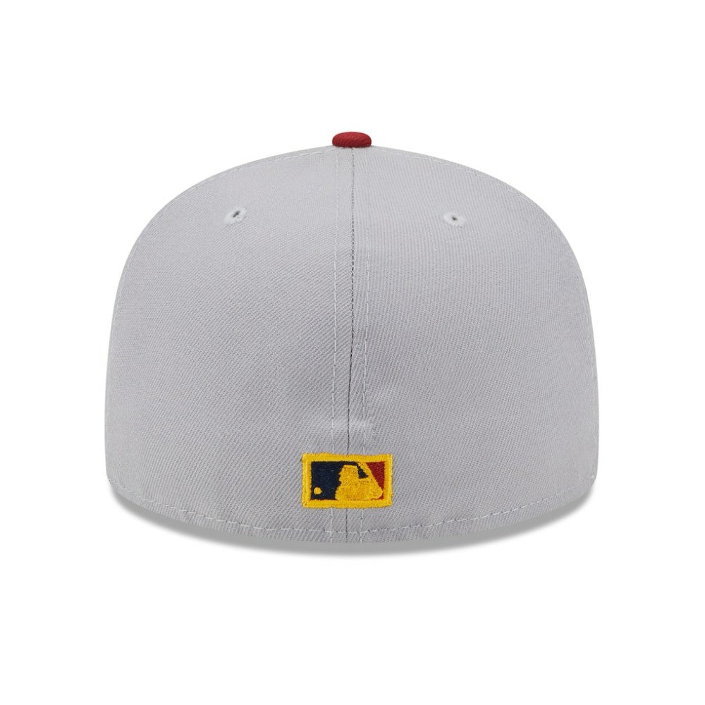 New York Yankees World Series Champions Navy Undervisor 59FIFTY Fitted Hat - Gray/Red | New Era