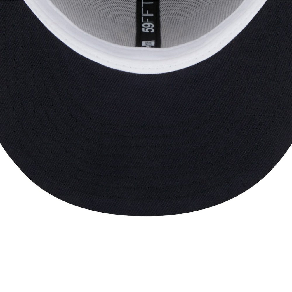 New York Yankees World Series Champions Navy Undervisor 59FIFTY Fitted Hat - Gray/Red | New Era