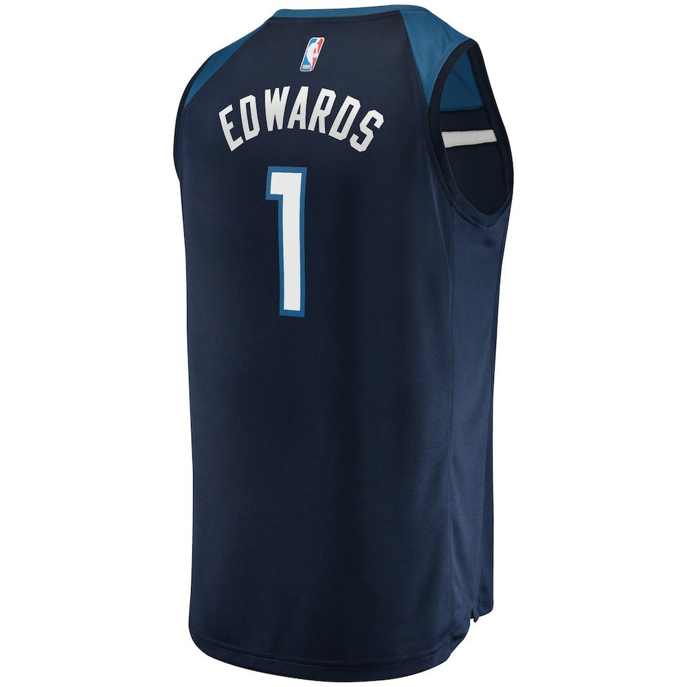 Anthony Edwards Minnesota Timberwolves 2021/22 Fast Break Replica Jersey - Icon Edition - Navy | Fanatics for sale